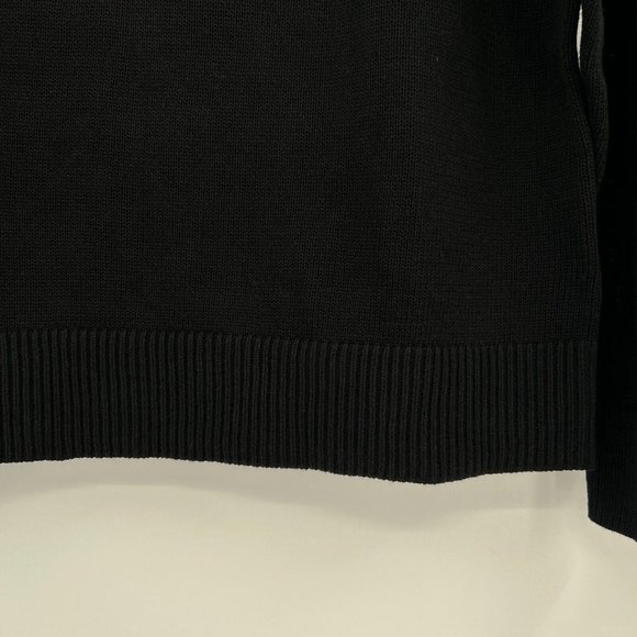 Quince Women’s Black Mock Neck Sweater 100% Organic Cotton sz S NWT - Picture 4 of 7
